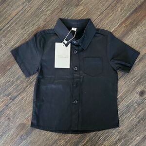 Black Button Shirt - Toddler - 12-18mo